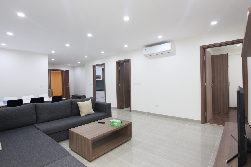 Three-bedroom apartment with full new furniture for rent in Ciputra, Tay Ho, Hanoi